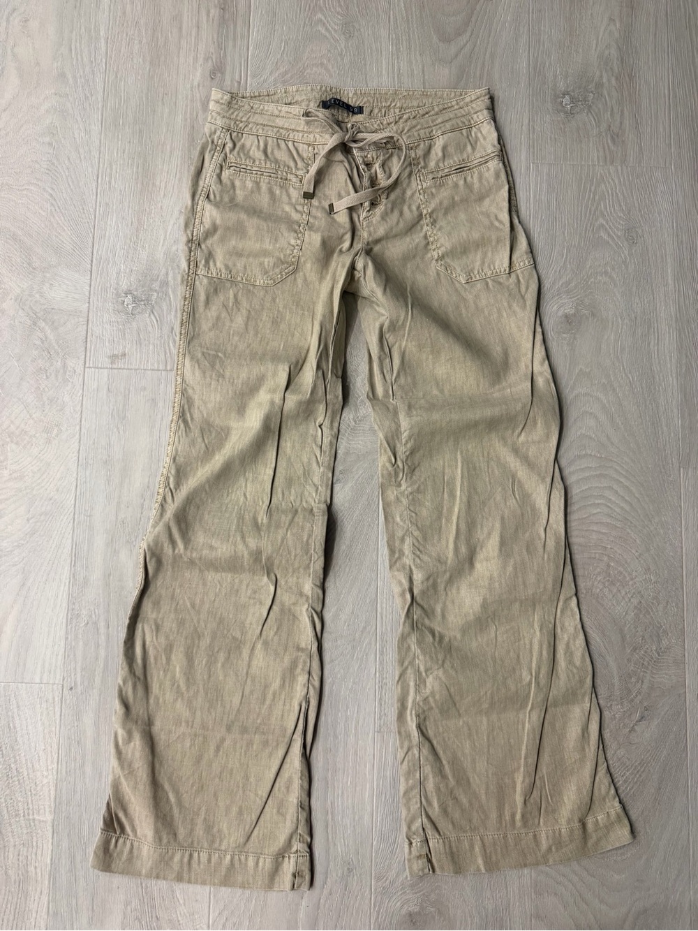 Level 99 Women's Light Khaki Drawstring Chinos